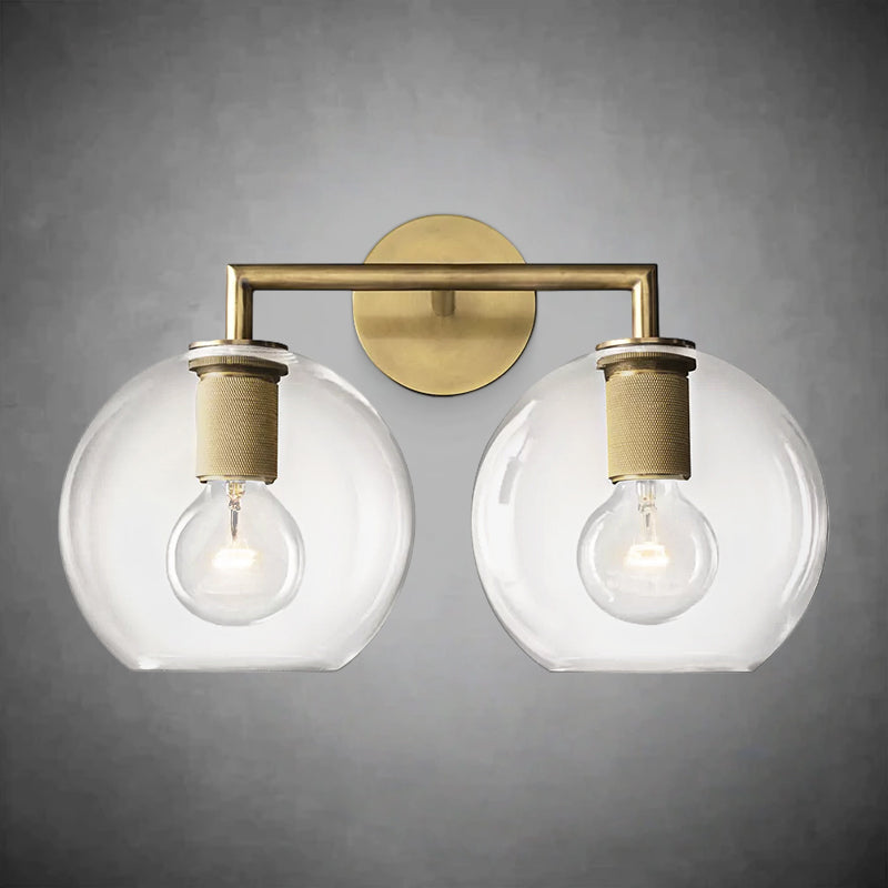 Utilitaive Globe Shade Double Sconce