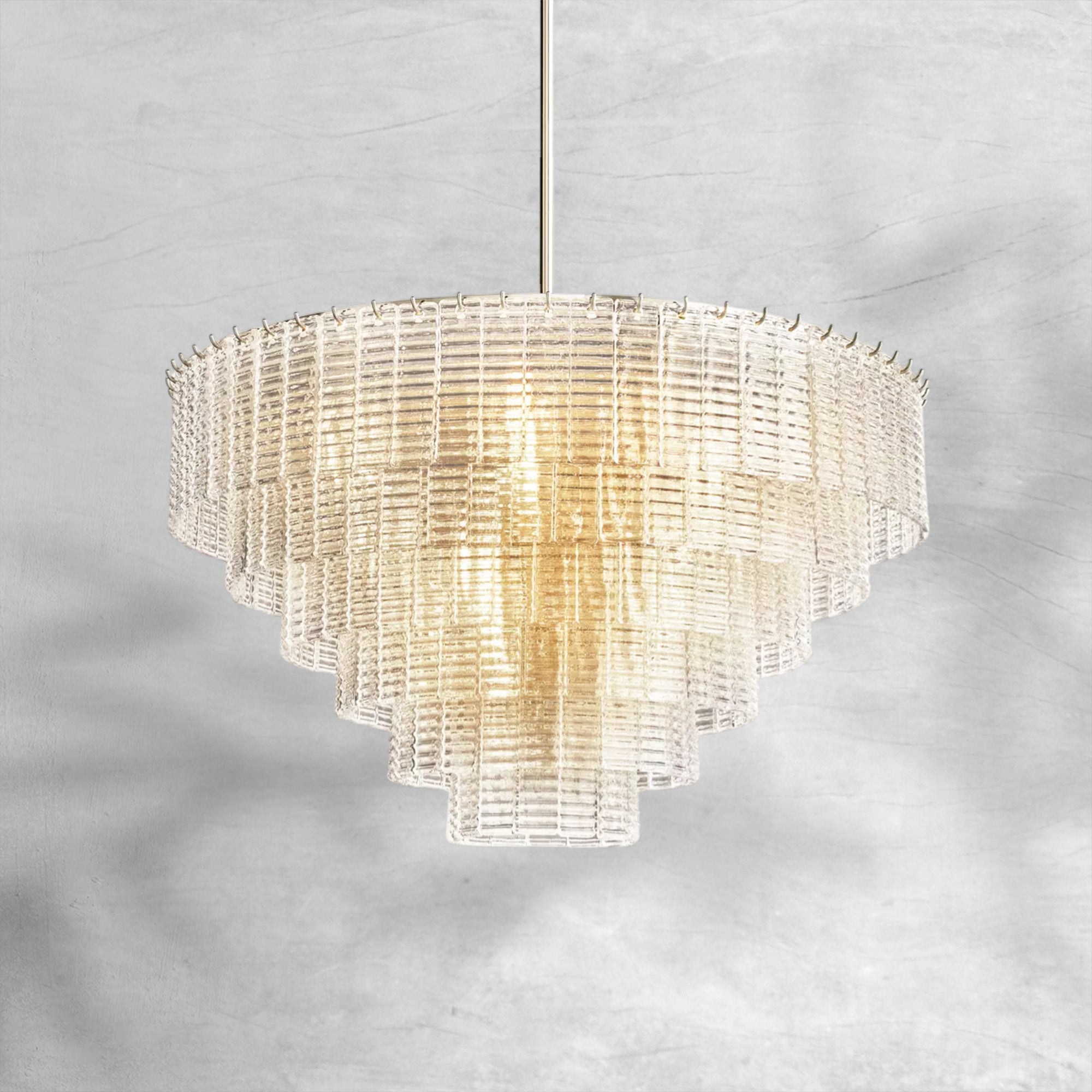 Sirena Clear Glass Round Chandelier 41"