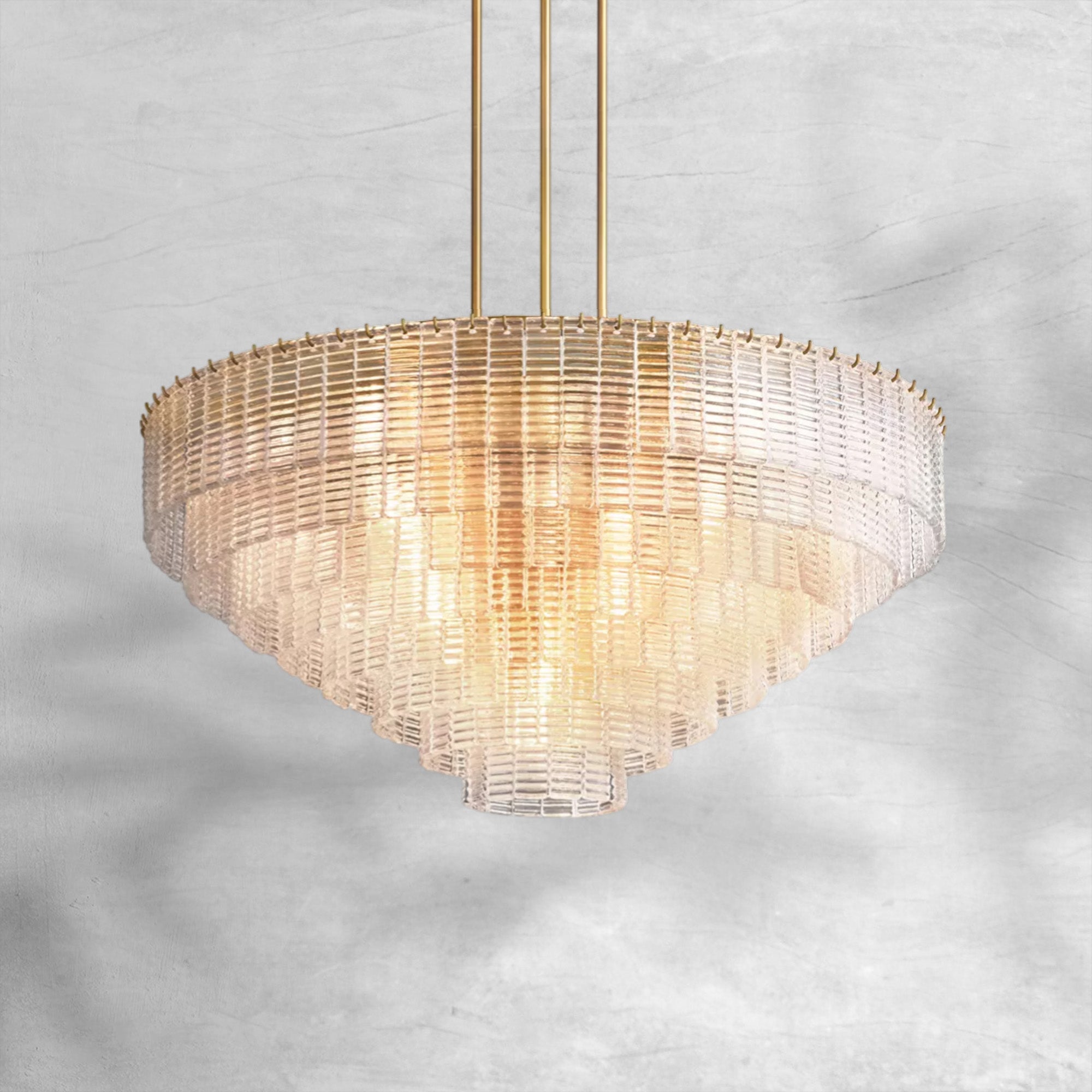 Sirena Clear Glass Round Chandelier 52"