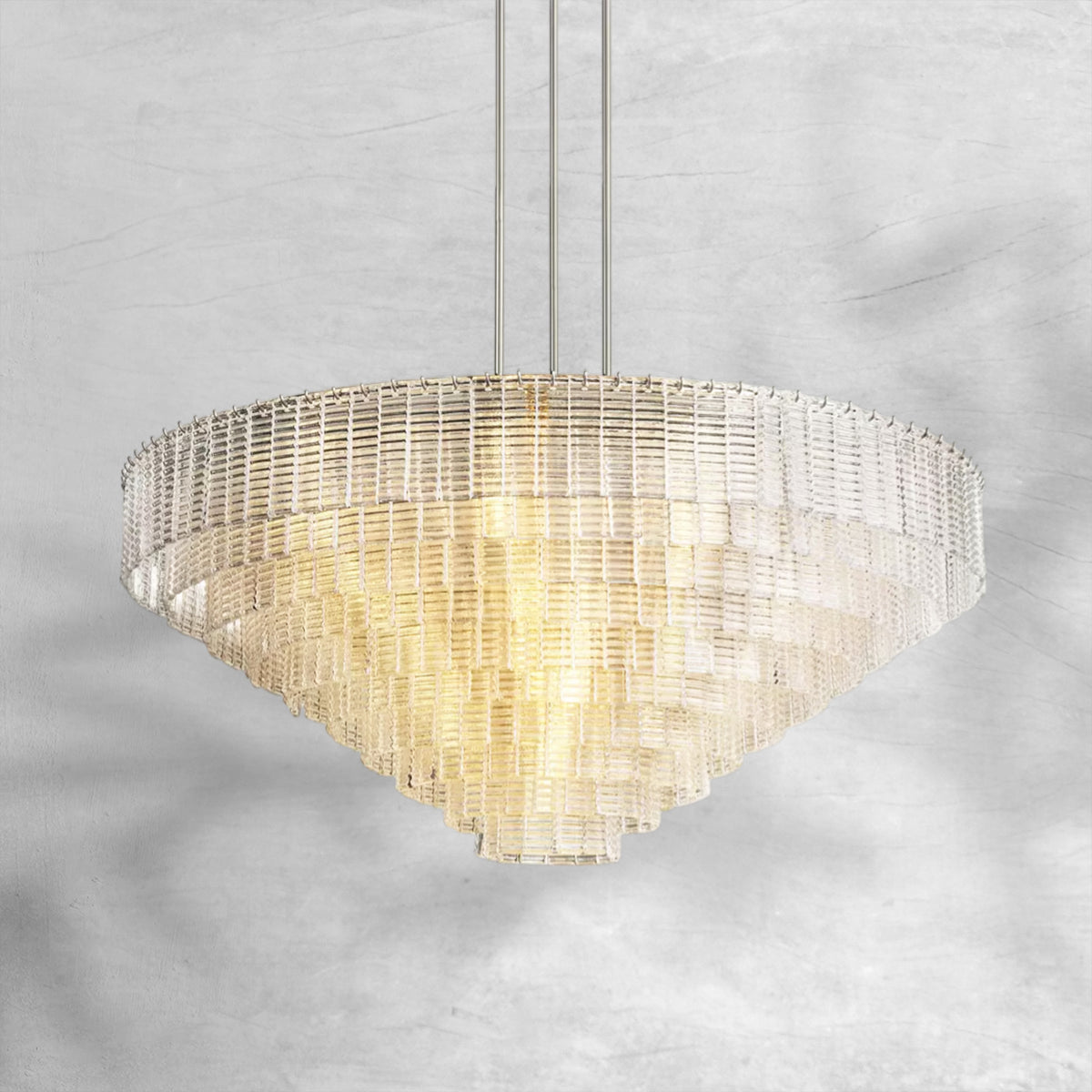 Selene Clear Glass Round Chandelier 65"