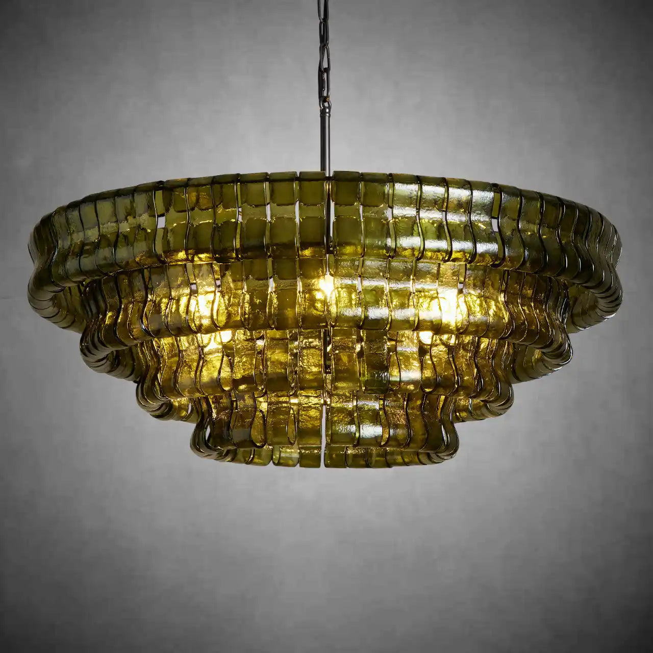 Glacien Round Glass Chandelier