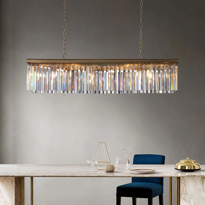 Riel Rectangular Chandelier 59"