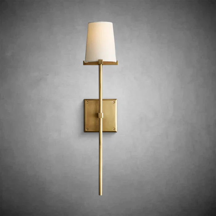 Paricia Fabric Shade Torch Sconce