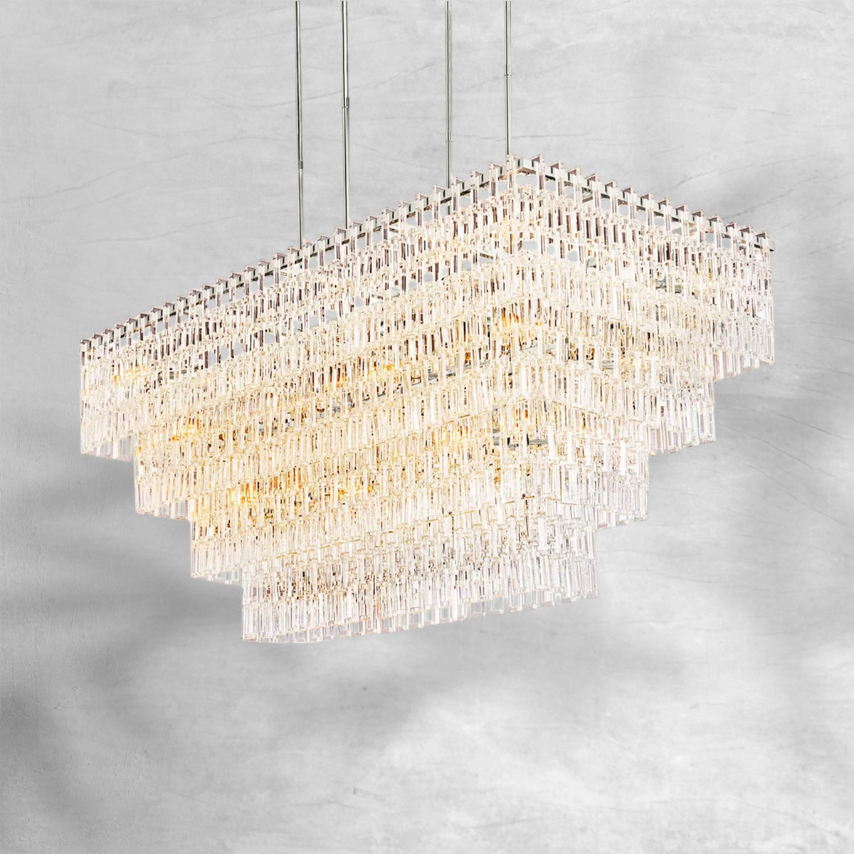 Montis Multi-Tier Rectangular Chandelier 60" 72"