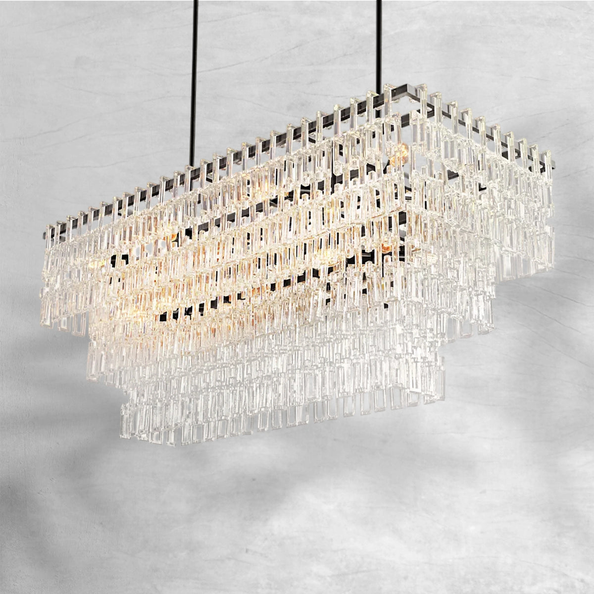 Montis Multi-Tier Rectangular Chandelier 60" 72"