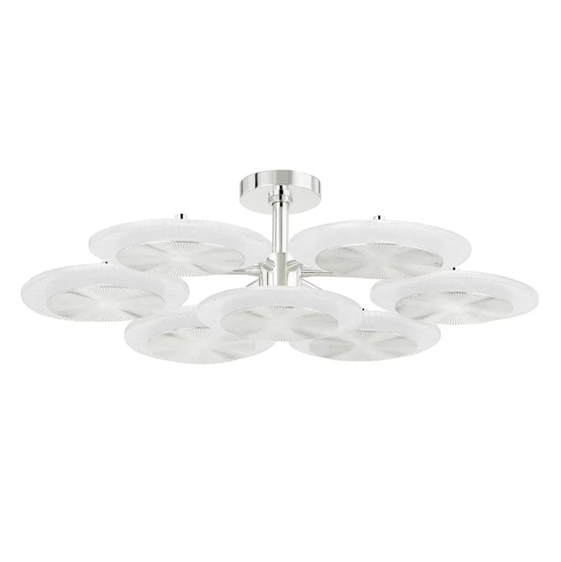 Ovo Ice Glass Round Chandelier 37.75"
