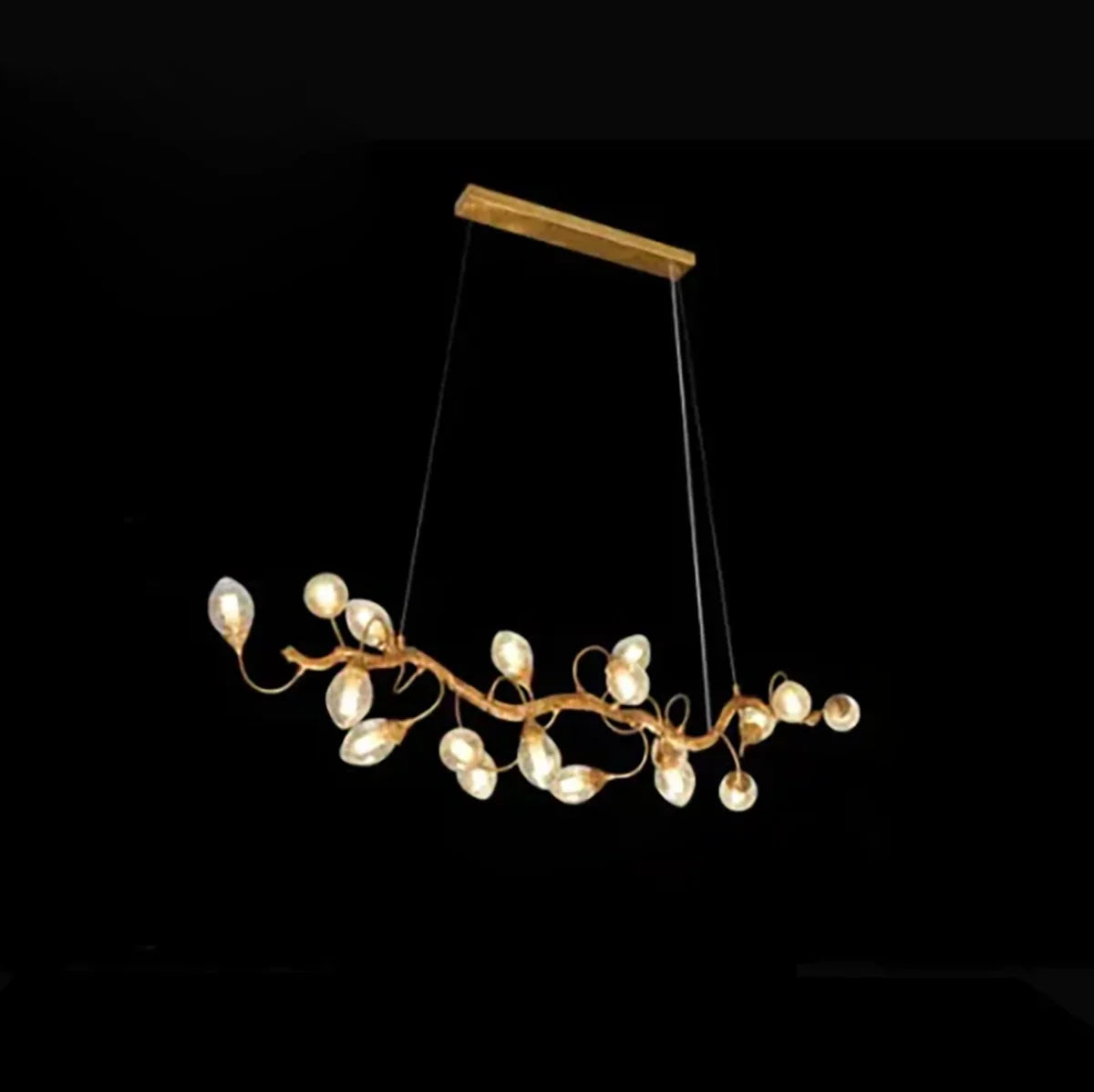 Art Clear Elegance Bubble Branch Linear Chandelier - Merlin Lamps