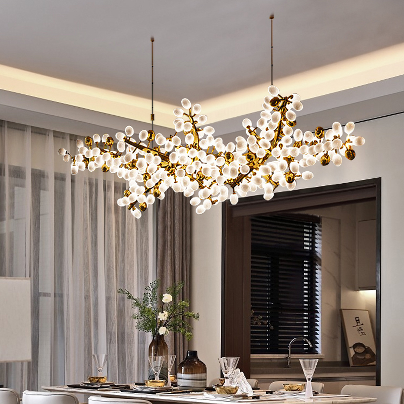 Modern Artistic Linear Elegant Grape Extra Large Chandelier - Melin Lamps
