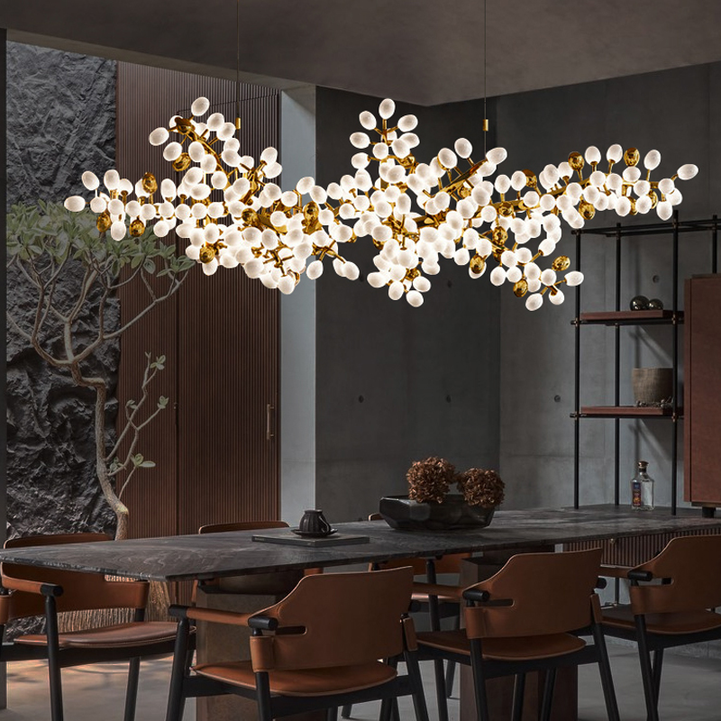 Modern Artistic Linear Elegant Grape Extra Large Chandelier - Melin Lamps
