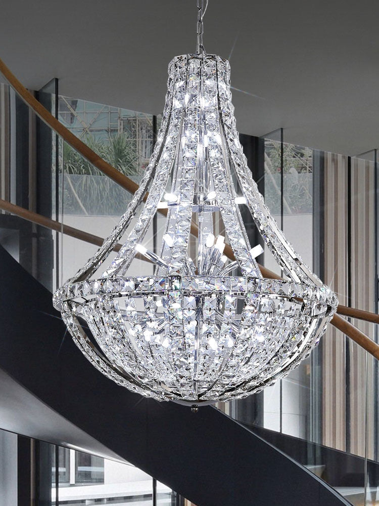 Extra Large Luxury and Elegant Crystal Chandelier for Living Room/Staircase/Foyer/Villa/Duplex Hall