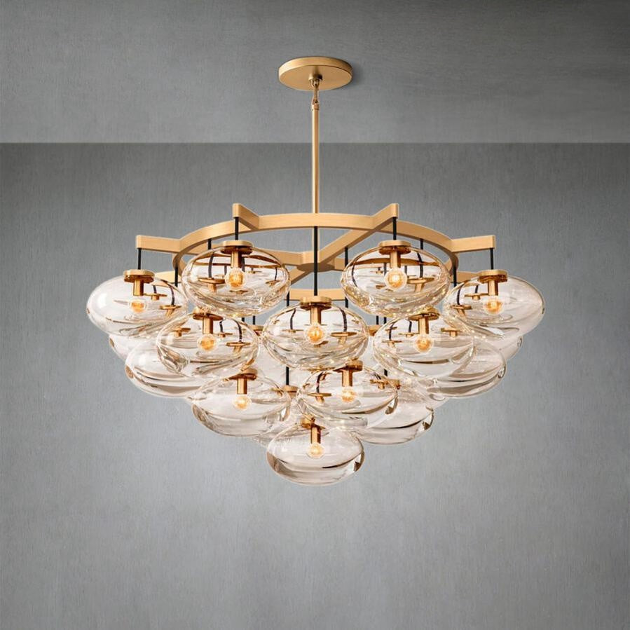 Coraline Clear Glass Round Chandelier 48"