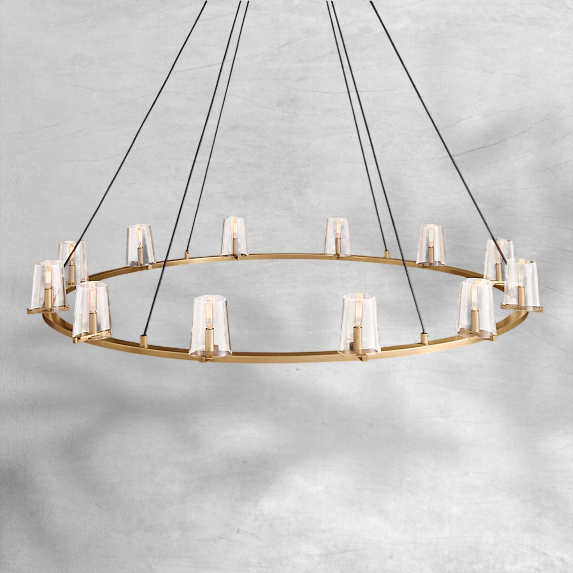 Paricia Glass Round Chandelier 36"48"60"