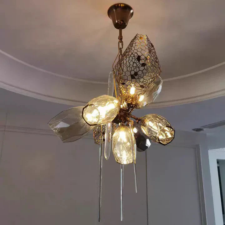 Modern Wine Glass Shape Chandelier Italian Light Luxury Light Fixture for Dining Room/Living Room