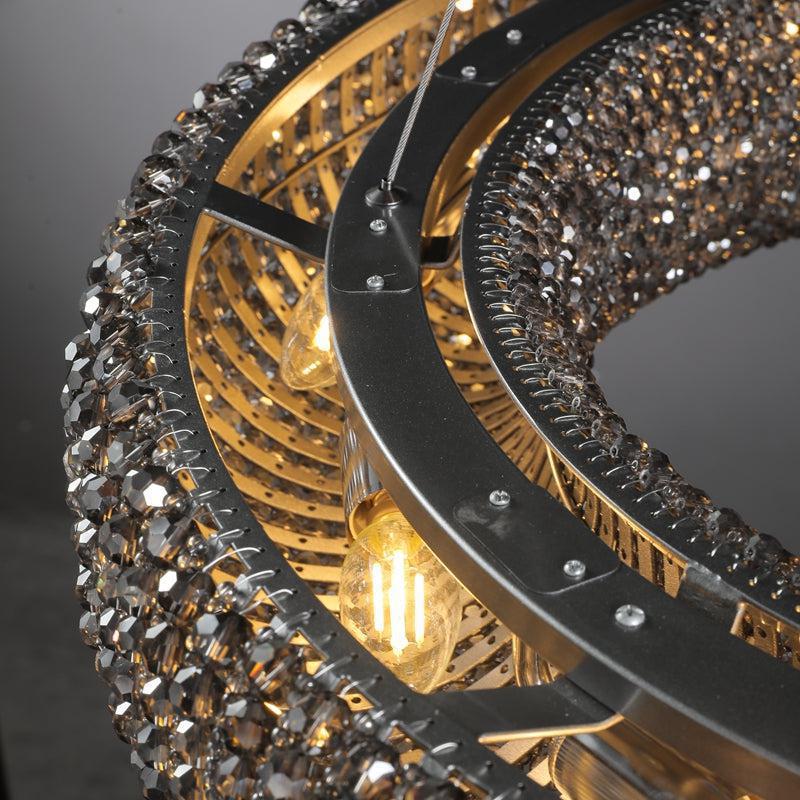 Haze Crystal Round LED Chandelier 32"41"59"72"