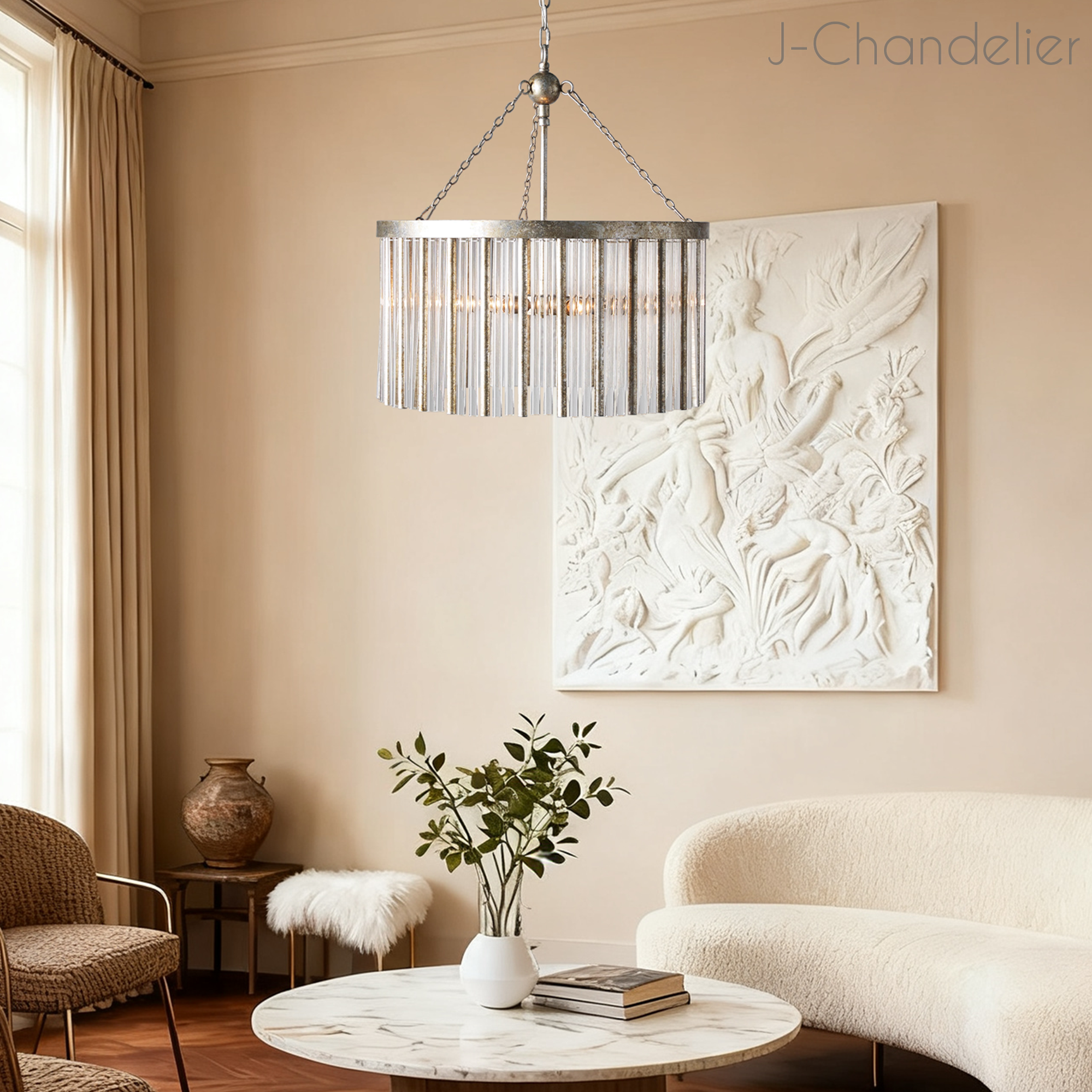 Andalucia Round Chandelier 24"35"