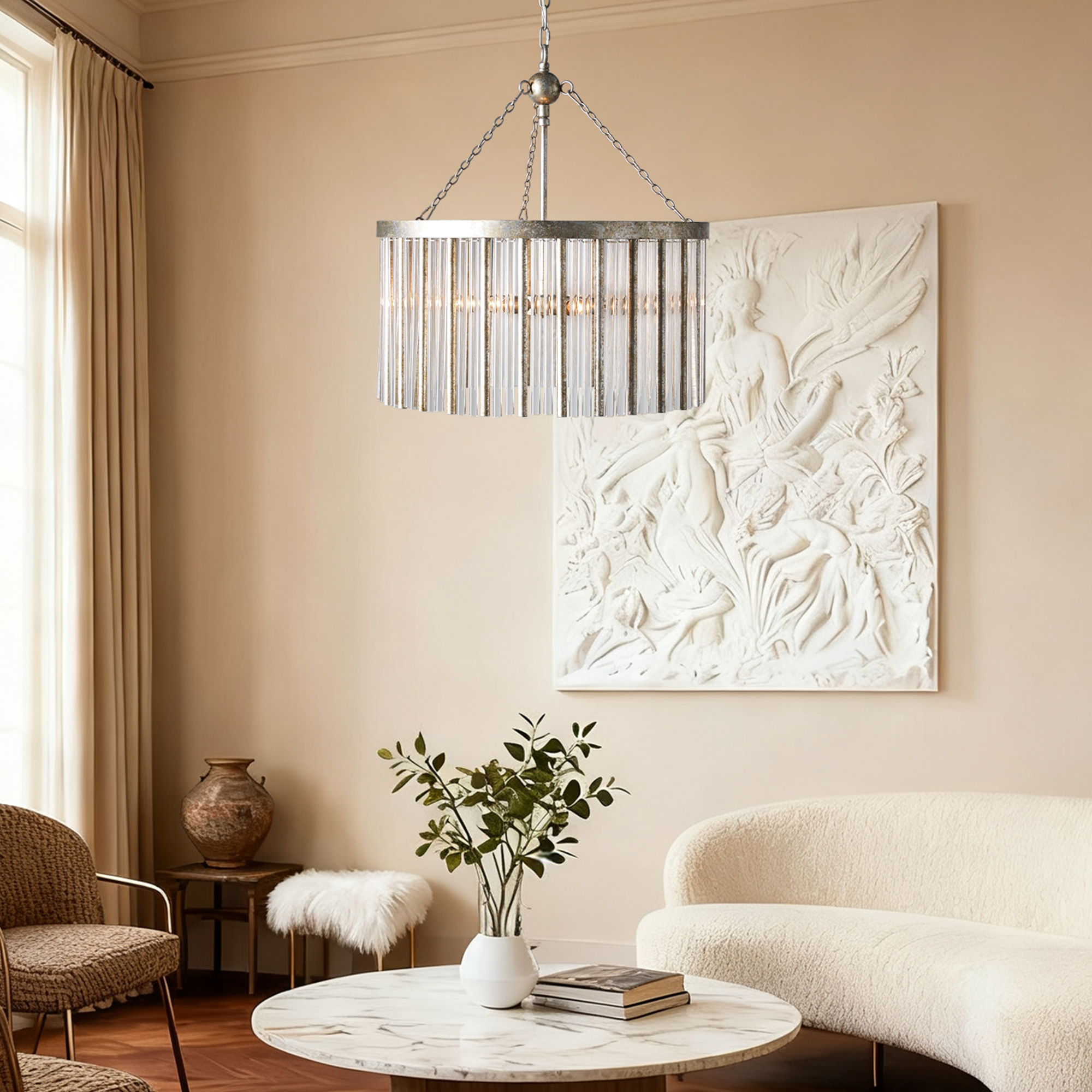 Andalucia Round Chandelier 24"35"