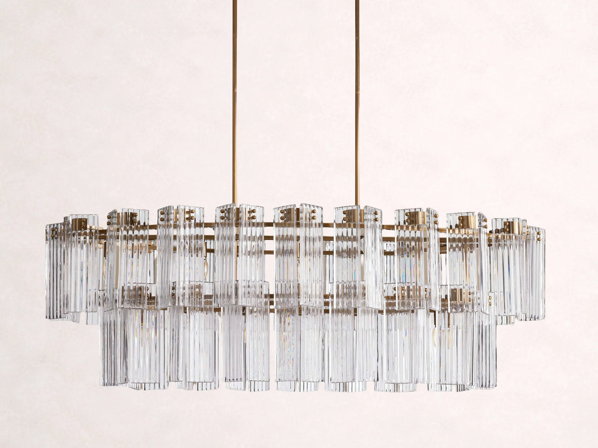 Delsie Oval Tiered Chandelier 63'' 72"W