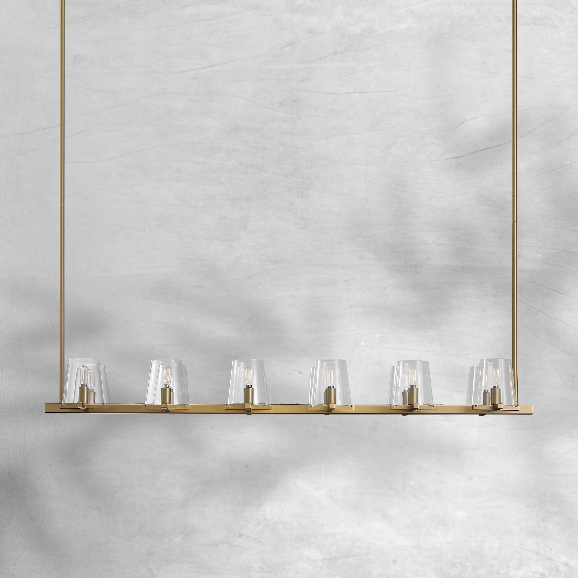 Paricia Glass Linear Chandelier 49"60"