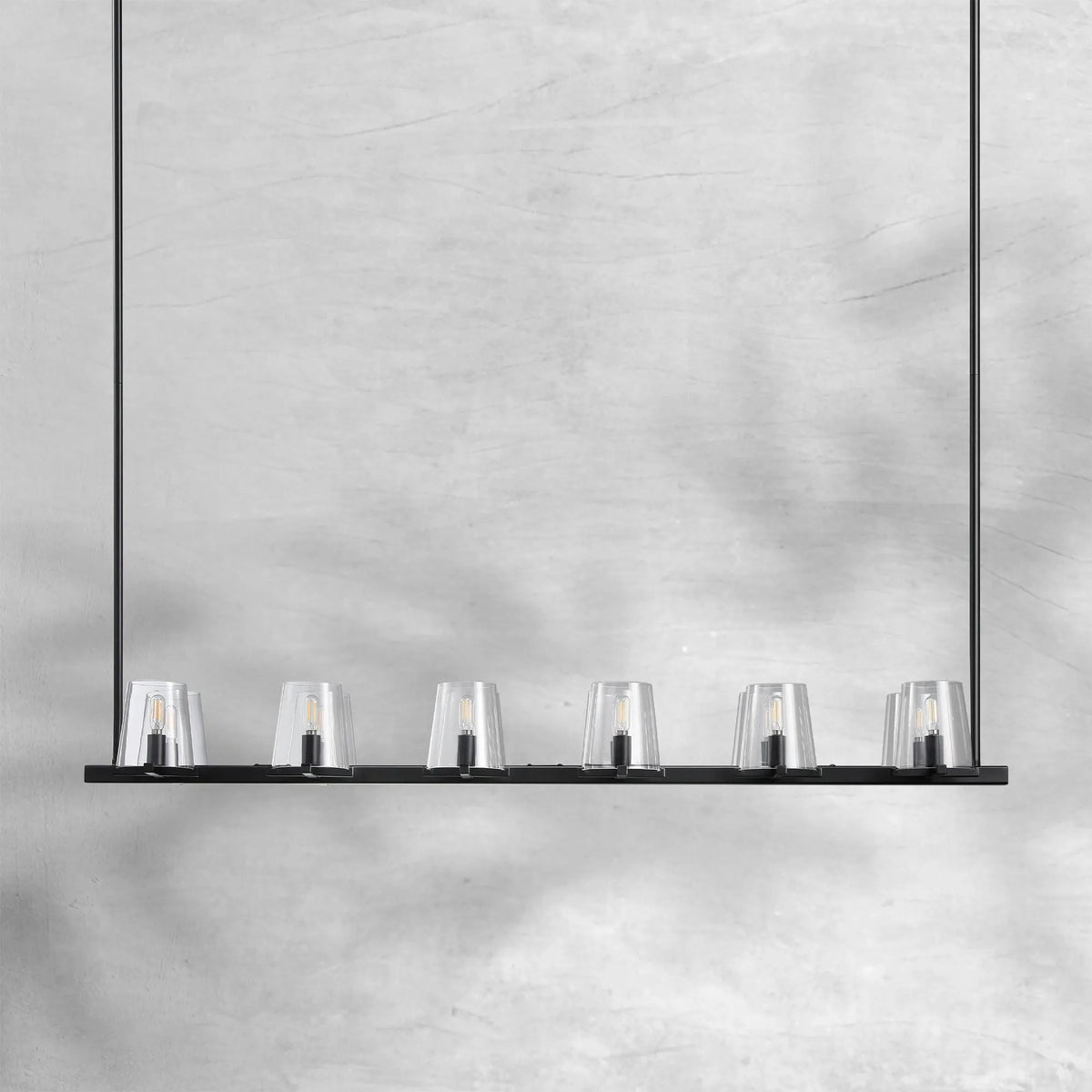 Prism Glass Linear Chandelier 49"60"