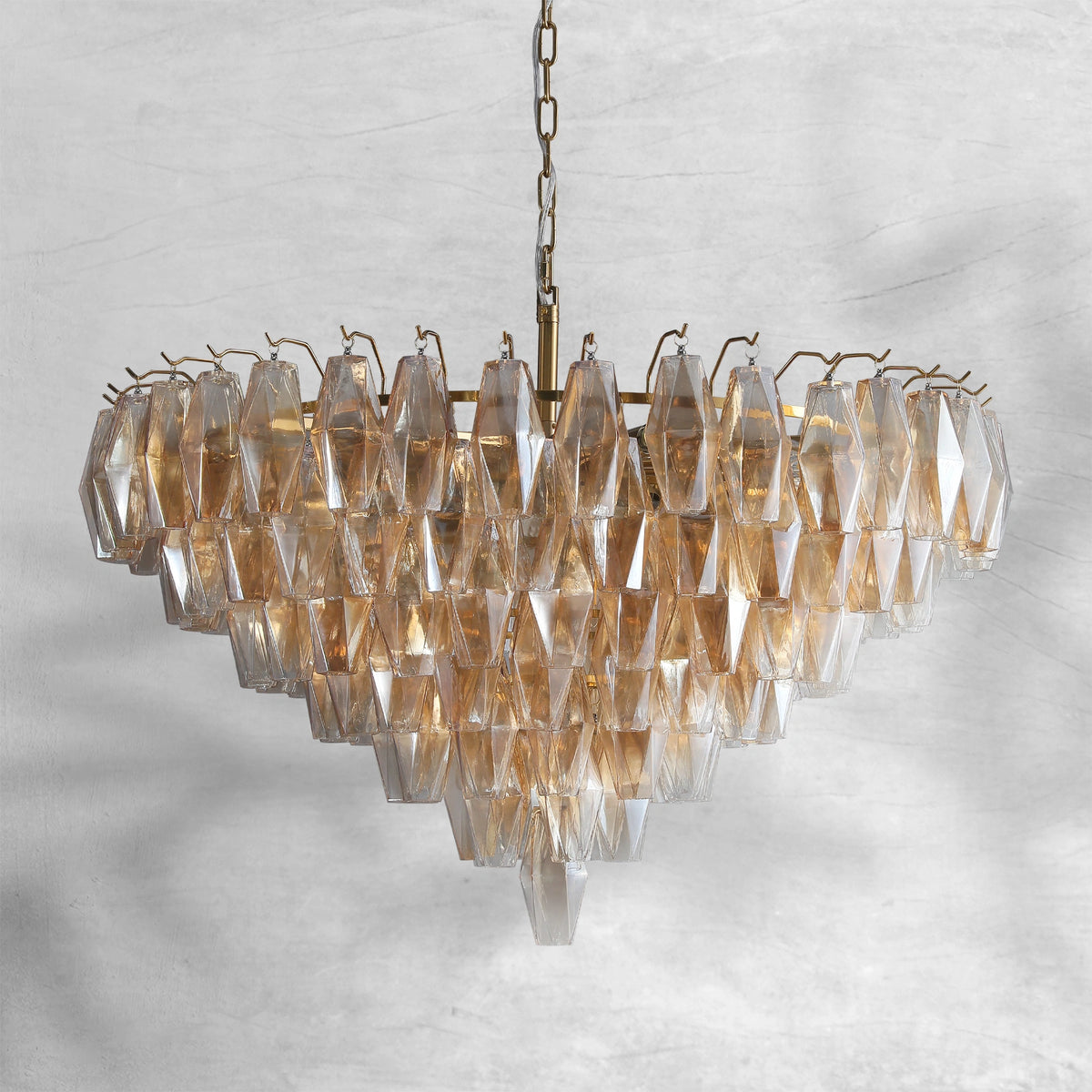 Cyra Glass Tiered Round Chandelier 37"D 47"D 62"D