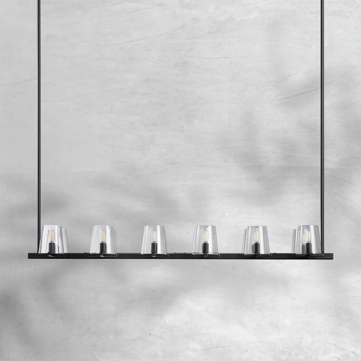 Paricia Glass Linear Chandelier 49"60"