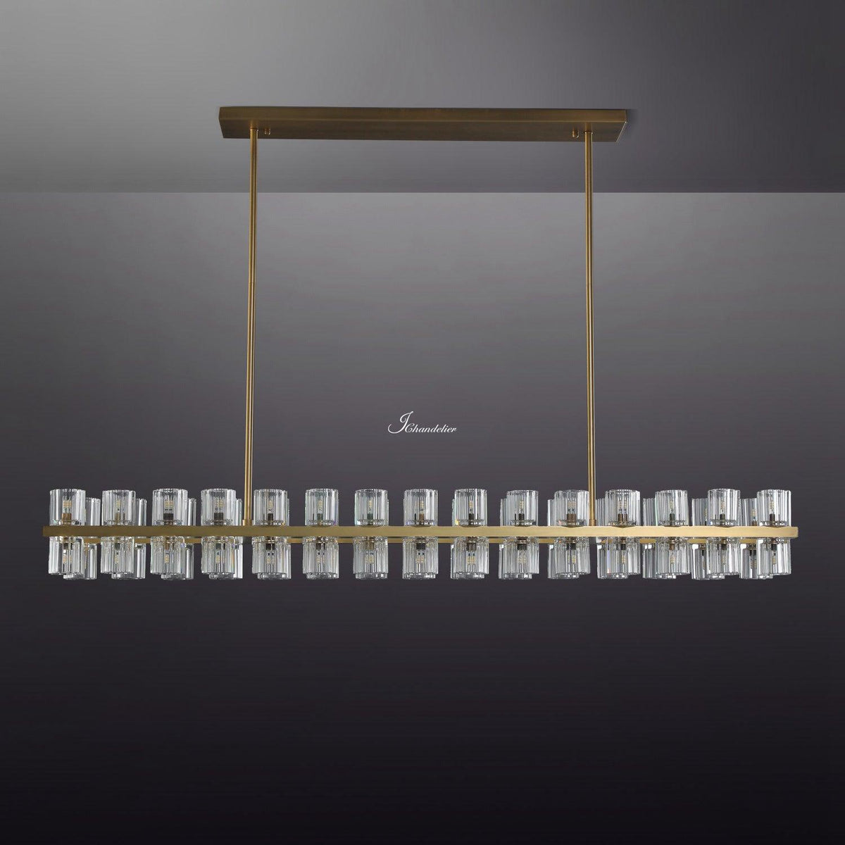 Auraline Crystal Rectangular Chandelier 72"