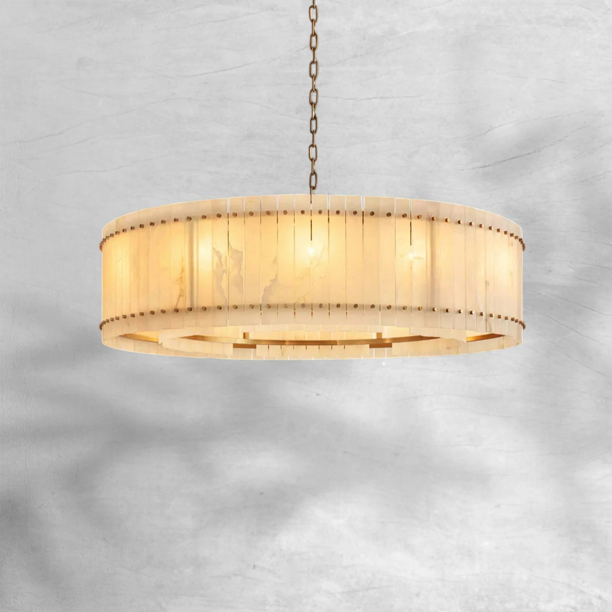 Sun Marcus Alabaster Round Chandelier