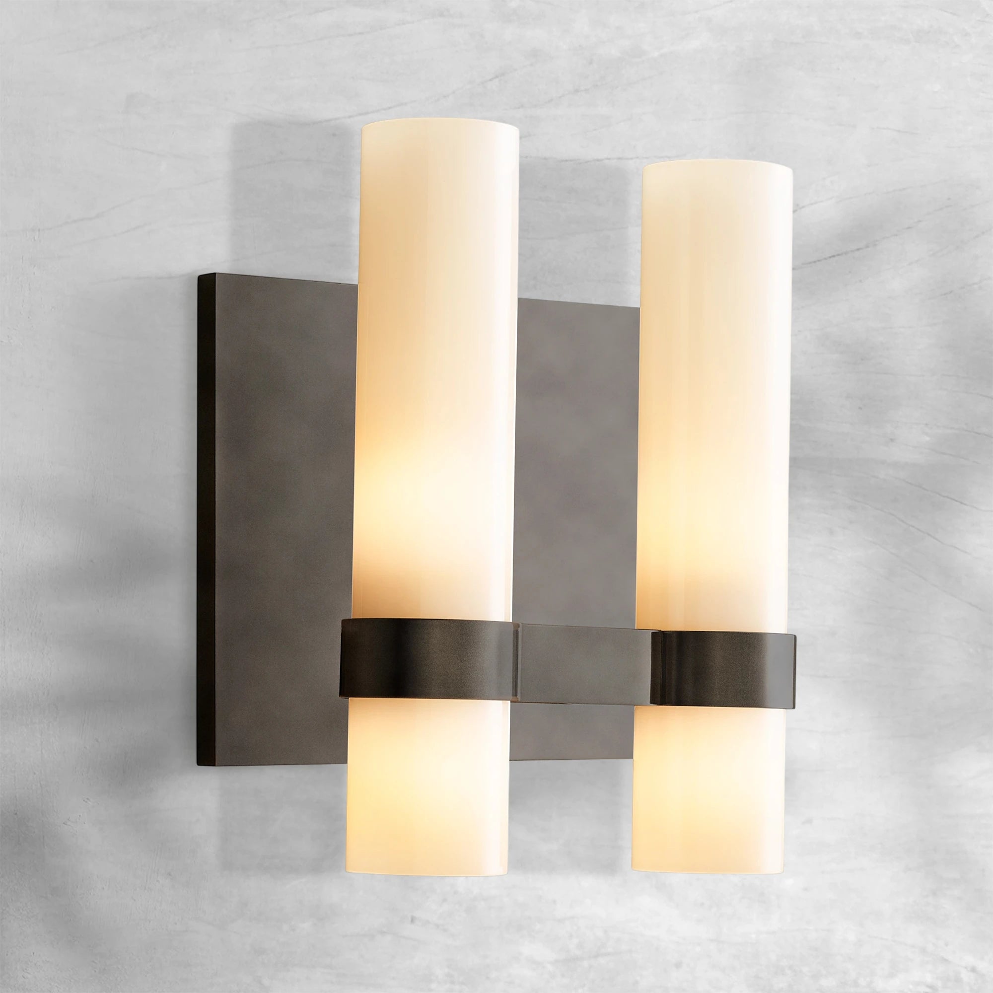 Lavelle Milk Glass Double Sconce