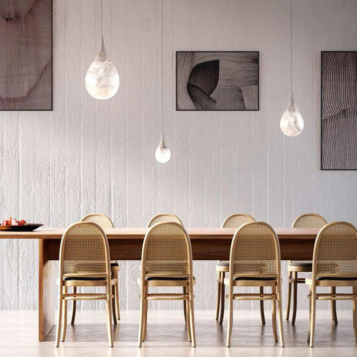 Hailey Alabaster Raine Pendant Lighting, Dining Table Pendant