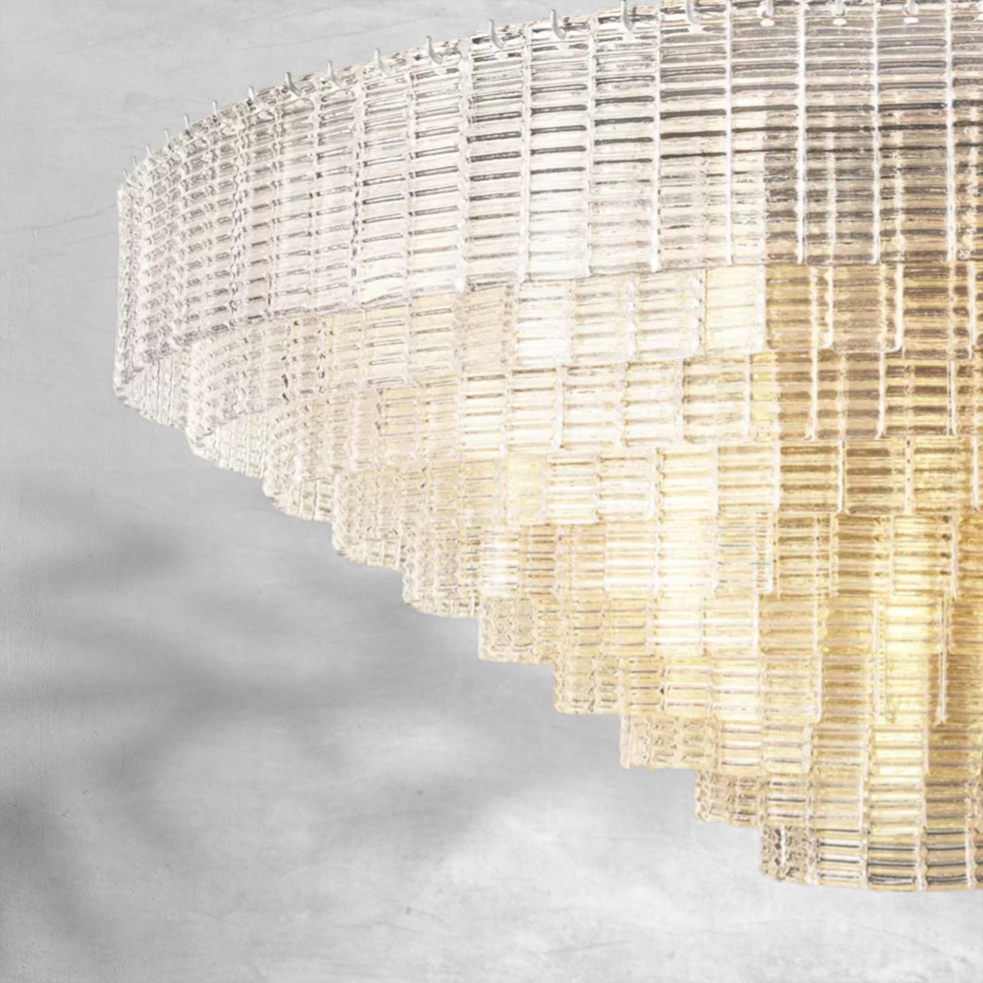 Sirena Clear Glass Round Chandelier 65"