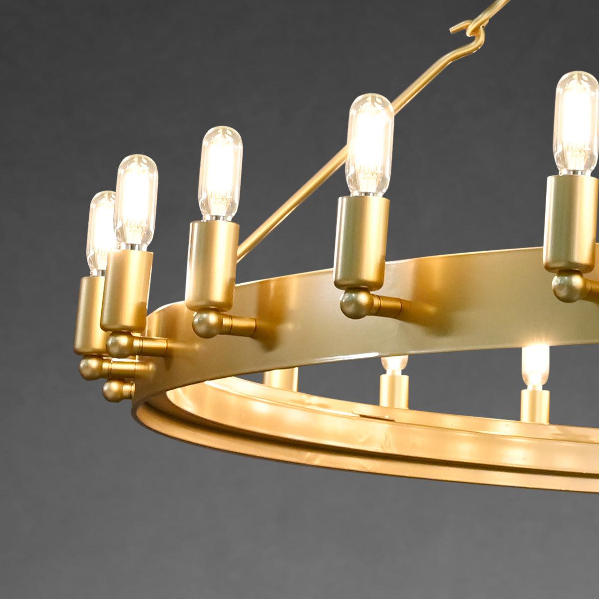 Celestine Vintage Filament 2-Tier Round Chandelier 63''
