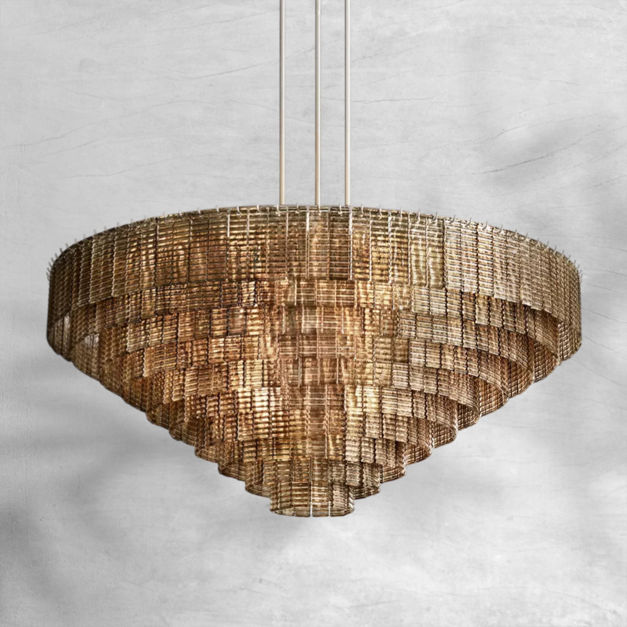 Sirena Smoke Glass Round Chandelier 65"