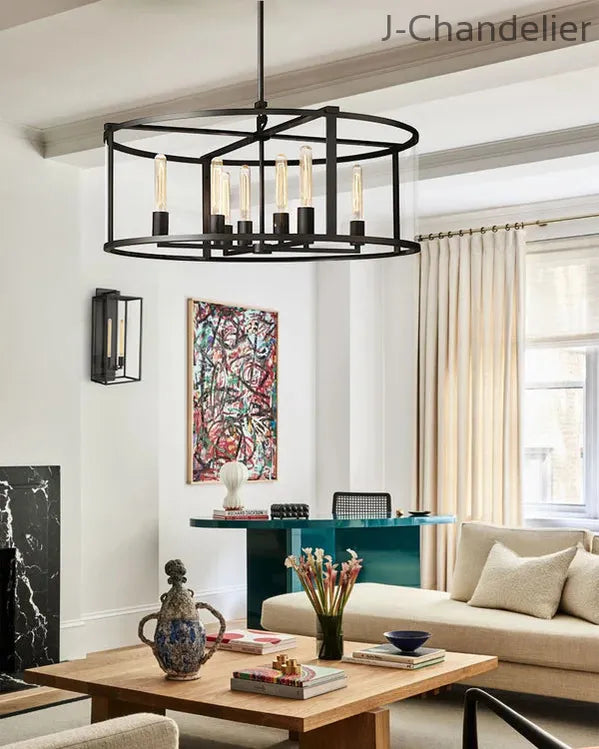 Baker Glass Lantern Modern Round Chandelier 33"44"55"