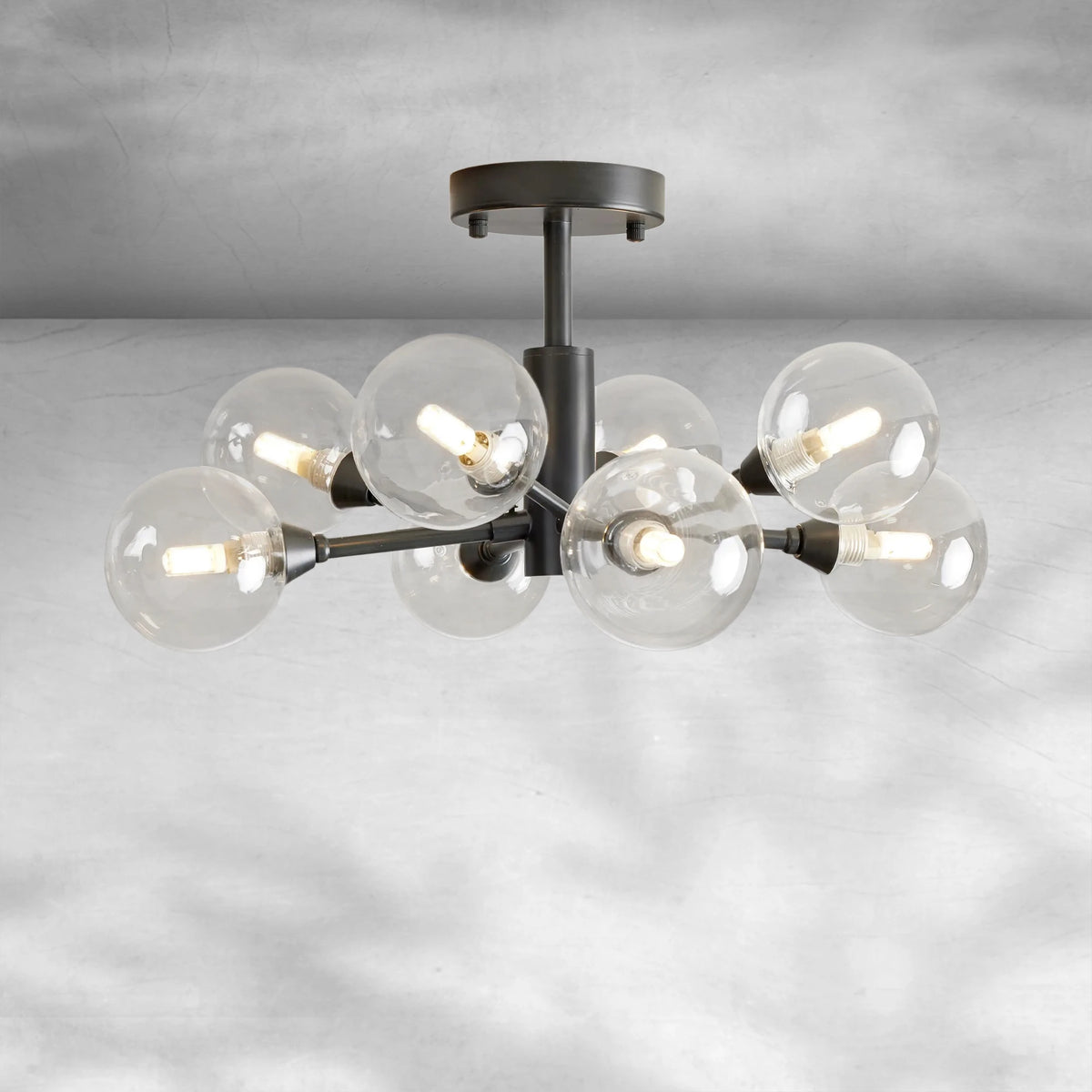 Apollo Moder Glass Ball Flushmount 20''36''47''