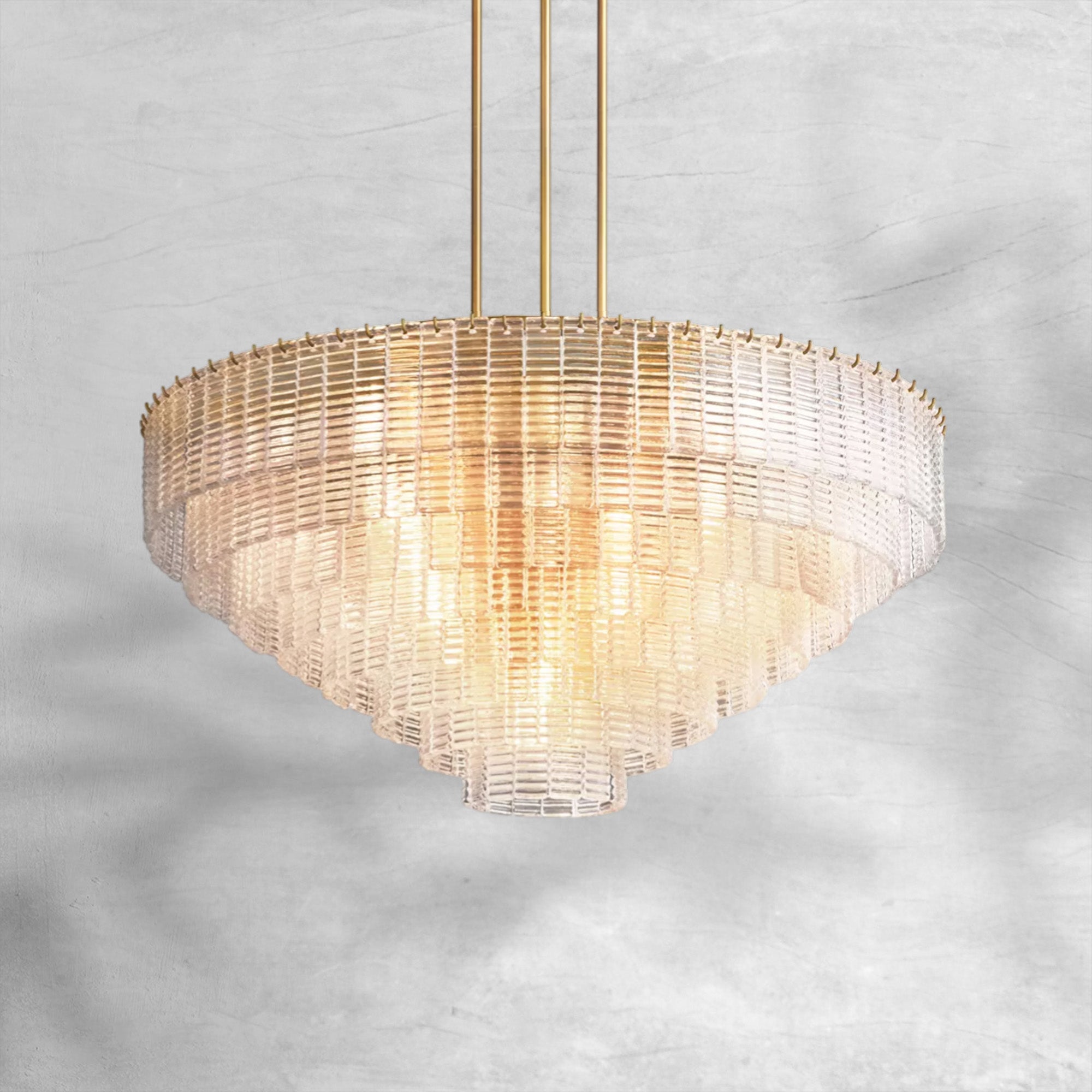 Sirena Clear Glass Round Chandelier 52"