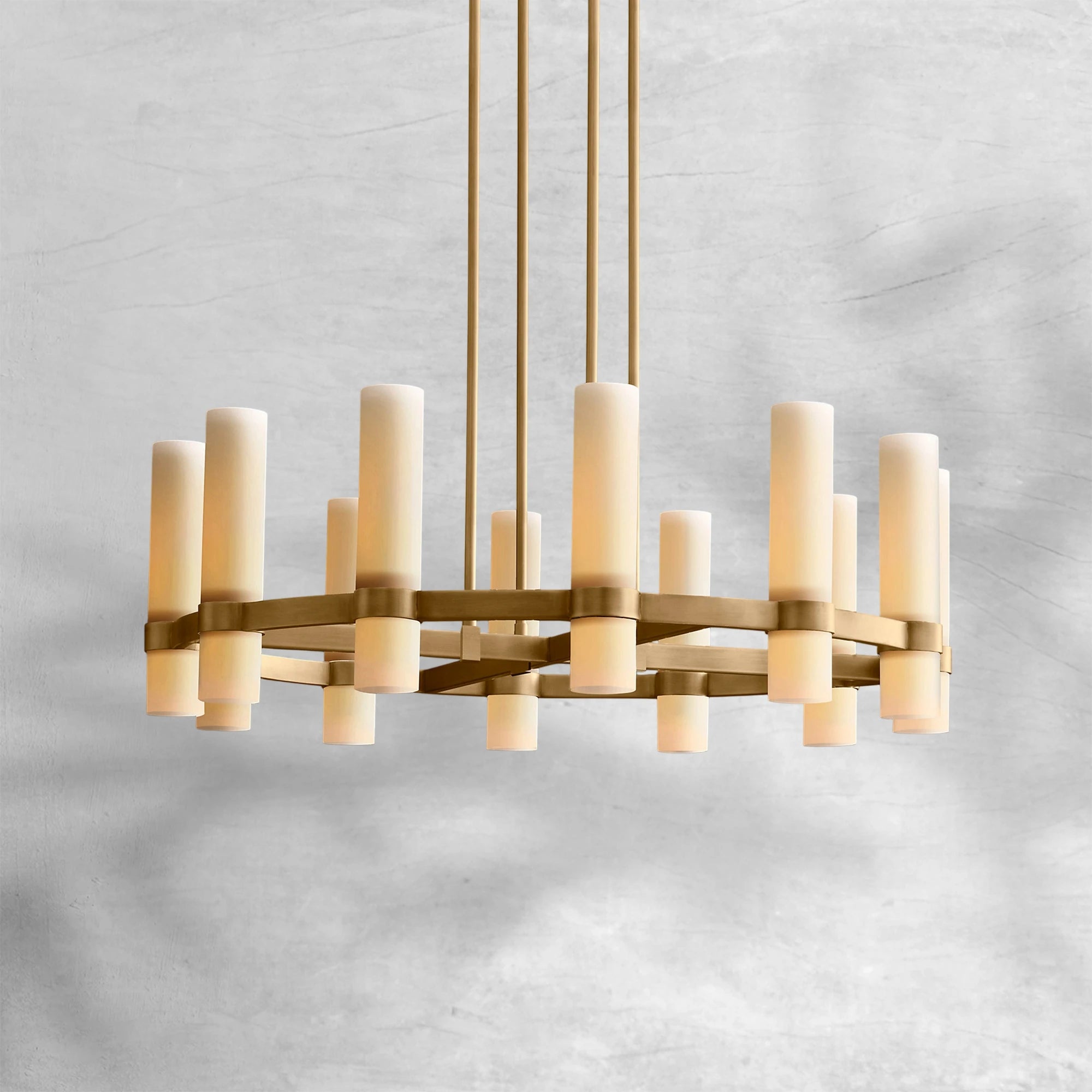 Lavelle Round Milk Glass Chandelier