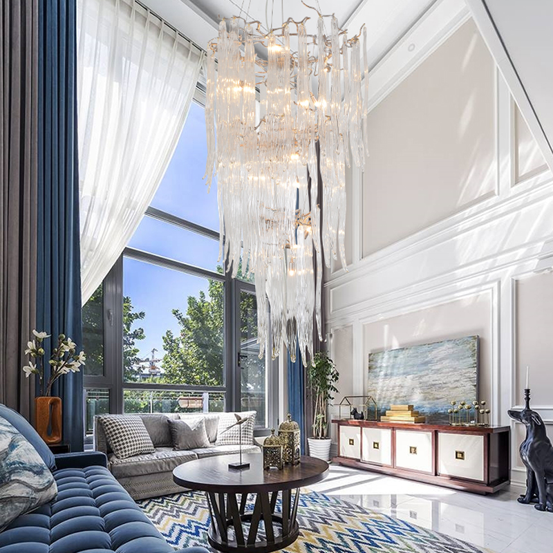 Luxury Crystal Branch Chandelier For Staircase - Merlin Lamps