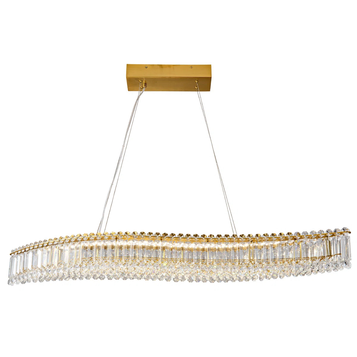 Lohan 31.5" Linear LED Crystal Chandelier