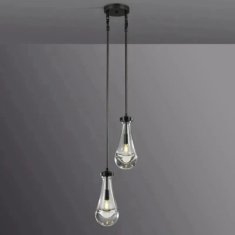 Raindrop 2-Light Cord Round Chandelier
