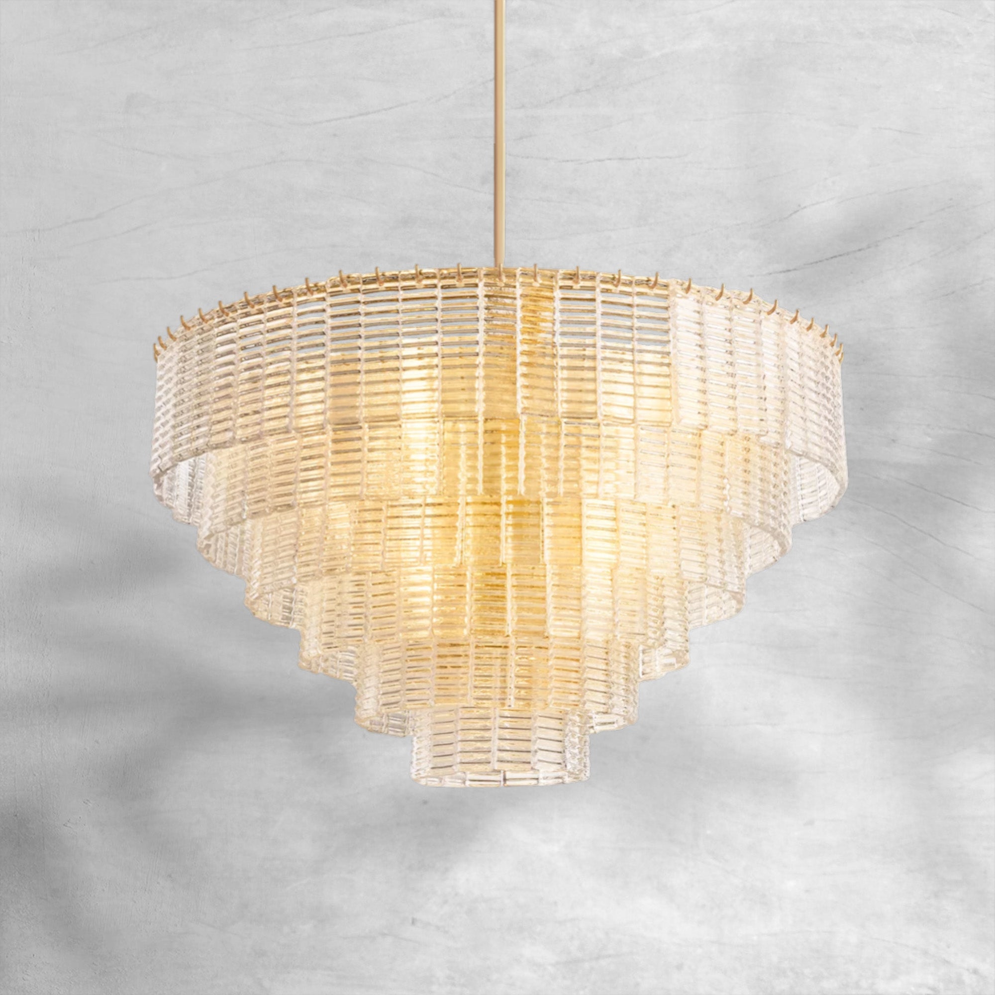 Sirena Clear Glass Round Chandelier 41"