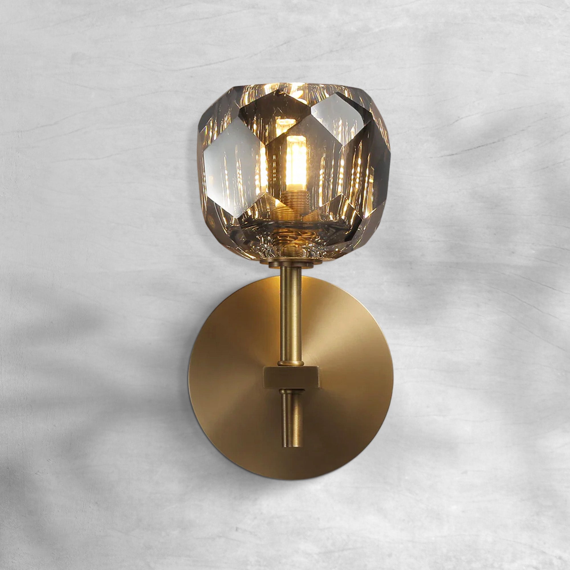 Bille De Crystal Glass Short Wall Sconce