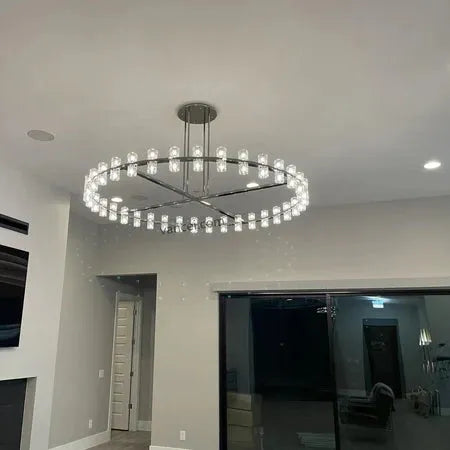 Auraline Crystal Round Chandelier 60"