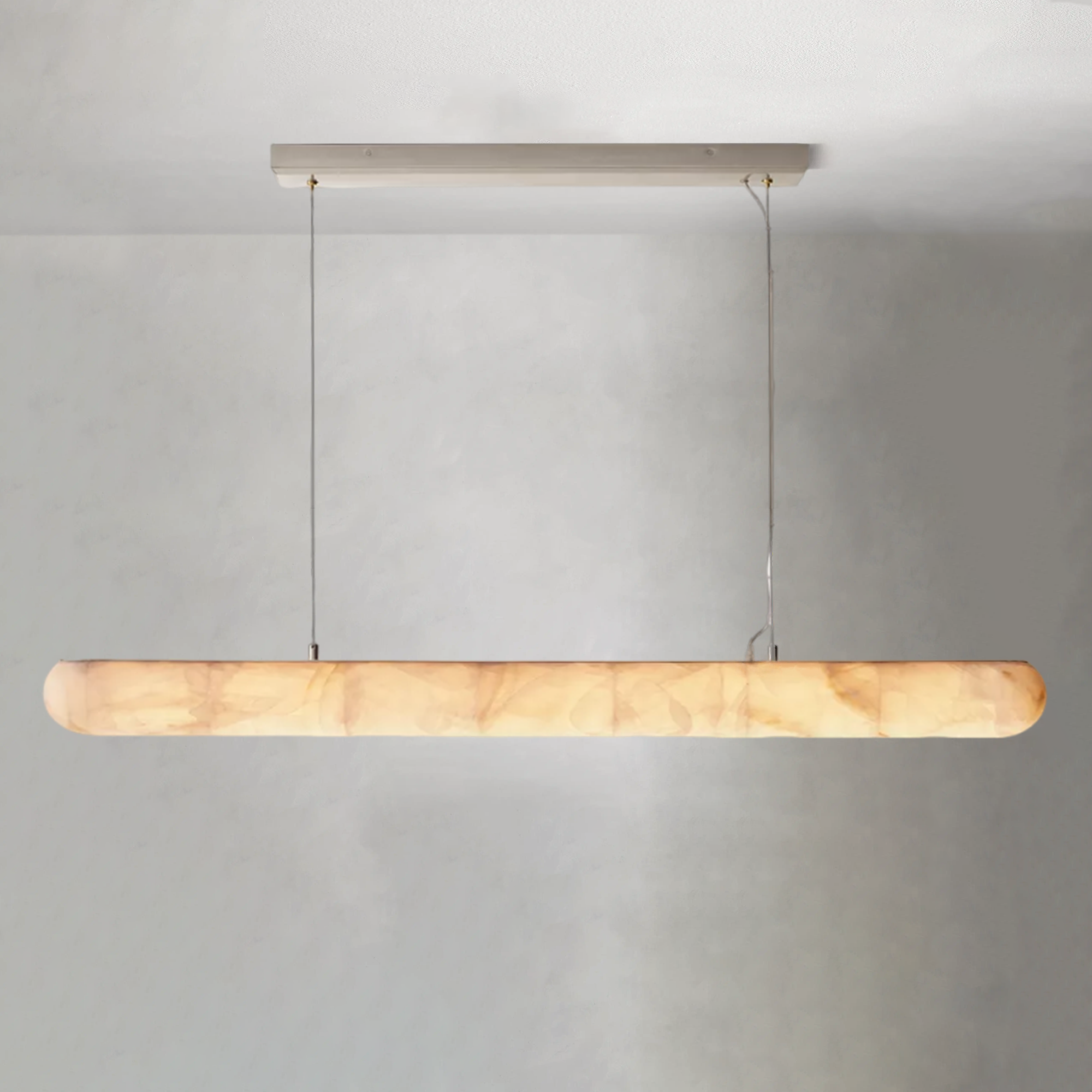 Rivaga Lisse Alabaster Linear Chandelier 60" 80"