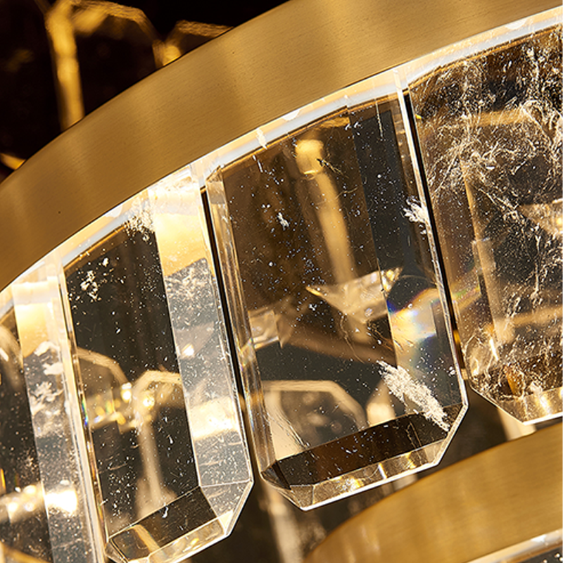 Rebecca Postmodern Double Tier Crystal Chandelier - Merlin Lamps