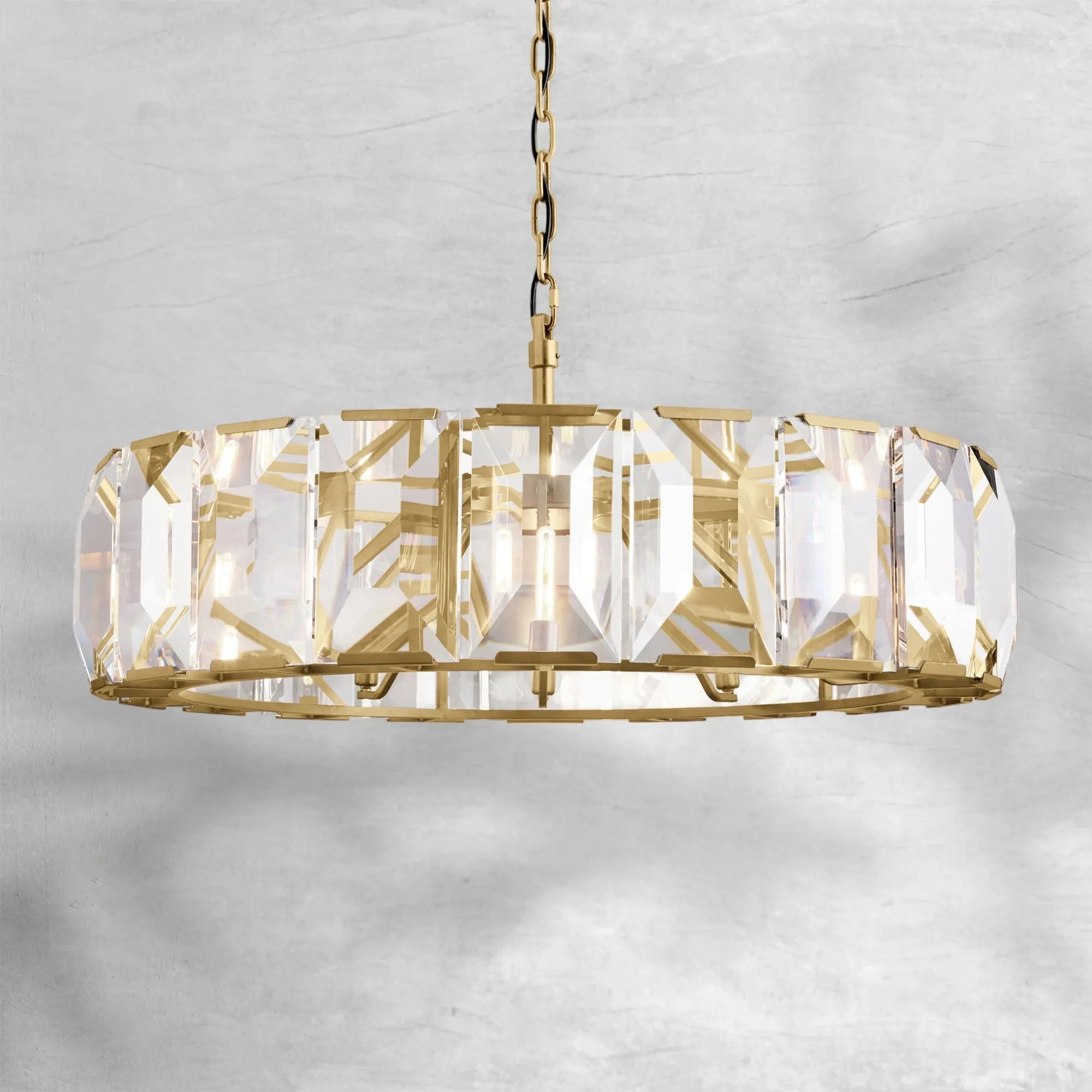 Harlew Crystal Round Chandelier 43"