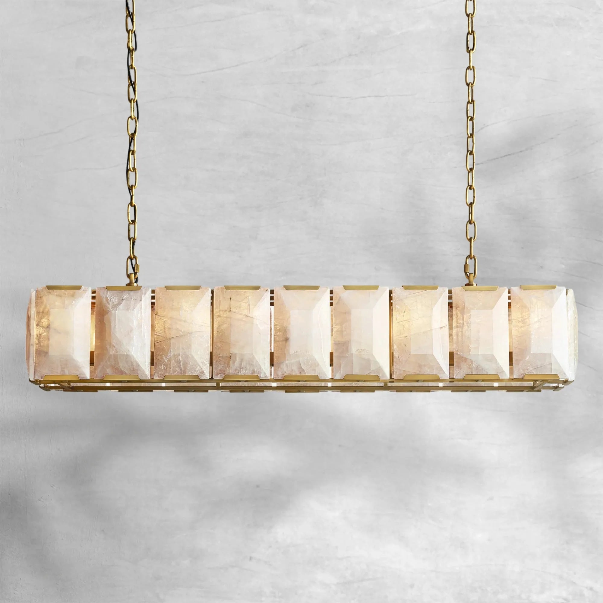 Harlew Calcite Rectangular Chandelier 62"