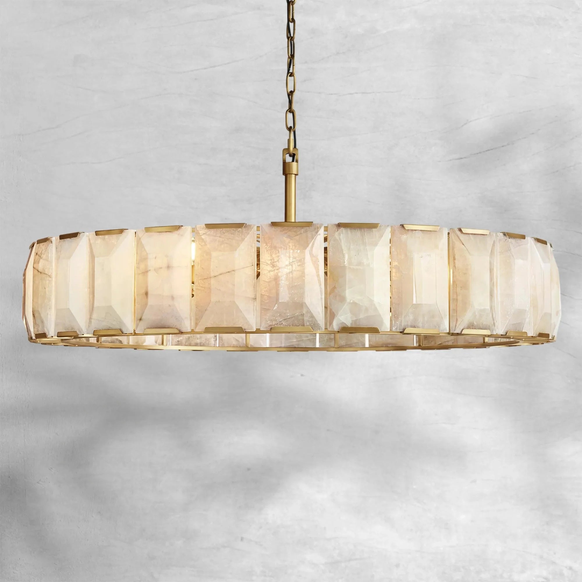 Harlew Calcite Round Chandelier 60"