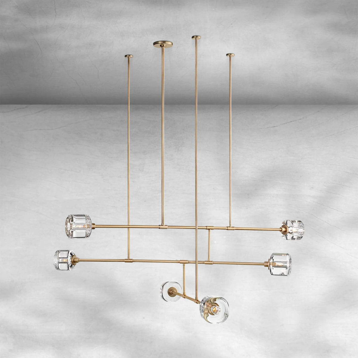 Delume Mobile Round Chandelier 48" 62"