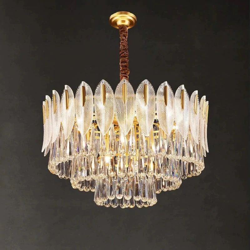 JC Fashion 3-Tier Crystal Chandelier 24"