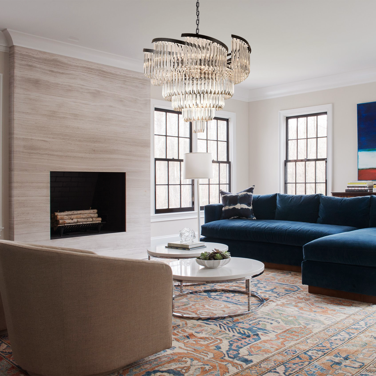 Twin Palms Crystal Chandelier